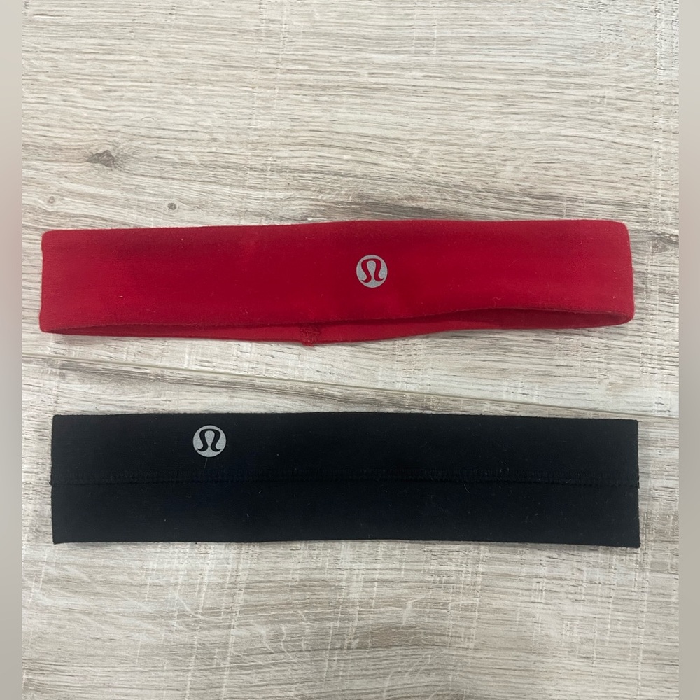 Lululemon head bands- one black one red